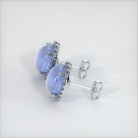 <span>10.77</span> <span class="tooltip-light">Ct.Tw.<span class="tooltiptext">Total Carat Weight</span></span> Purplish Blue Sapphire Earrings, Platinum 950 3