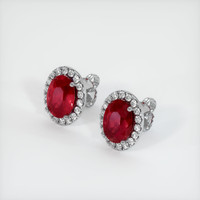 Ruby Earrings 4.15 Ct.Tw.Total Carat Weight Platinum 950 Preview