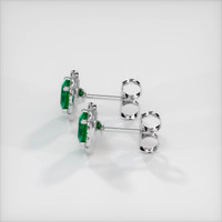 Pave Emerald Earrings 0.48 Ct.Tw.Total Carat Weight, Platinum 950 Preview