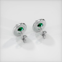 <span>0.73</span>&nbsp;<span class="tooltip-light">Ct.Tw.<span class="tooltiptext">Total Carat Weight</span></span> Emerald Earrings, Platinum 950 4