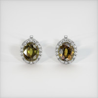 <span>3.10</span>&nbsp;<span class="tooltip-light">Ct.Tw.<span class="tooltiptext">Total Carat Weight</span></span> Gemstone Earrings, Platinum 950 1