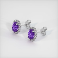 1.62 Ct.Tw. Gemstone Earrings, Platinum 950 2