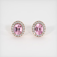 2.08 Ct.Tw. Gemstone Earrings, 14K Rose Gold 1
