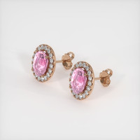 <span>2.08</span>&nbsp;<span class="tooltip-light">Ct.Tw.<span class="tooltiptext">Total Carat Weight</span></span> Gemstone Earrings, 14K Rose Gold 2