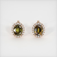 <span>3.10</span>&nbsp;<span class="tooltip-light">Ct.Tw.<span class="tooltiptext">Total Carat Weight</span></span> Gemstone Earrings, 14K Rose Gold 1