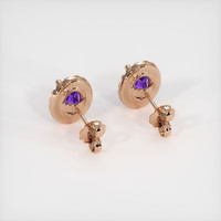 1.62 Ct.Tw. Gemstone Earrings, 14K Rose Gold 4