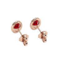 <span>1.01</span>&nbsp;<span class="tooltip-light">Ct.Tw.<span class="tooltiptext">Total Carat Weight</span></span> Ruby Earrings, 14K Rose Gold 4