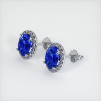 <span>7.83</span>&nbsp;<span class="tooltip-light">Ct.Tw.<span class="tooltiptext">Total Carat Weight</span></span> Sapphire Earrings, 14K White Gold 3