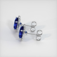 <span>4.56</span>&nbsp;<span class="tooltip-light">Ct.Tw.<span class="tooltiptext">Total Carat Weight</span></span> Sapphire Earrings, 14K White Gold 3