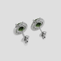 <span>5.32</span>&nbsp;<span class="tooltip-light">Ct.Tw.<span class="tooltiptext">Total Carat Weight</span></span> Green Tourmaline Earrings, 14K White Gold 4