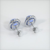 <span>10.77</span> <span class="tooltip-light">Ct.Tw.<span class="tooltiptext">Total Carat Weight</span></span> Purplish Blue Sapphire Earrings, 18K White Gold 4