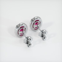 1.28 Ct.Tw. Pink Sapphire Earrings, 18K White Gold 4