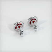 Ruby Earrings 4.15 Ct.Tw.Total Carat Weight, 18K White Gold Preview