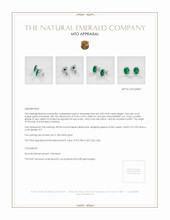 Emerald Earrings 3.00 Ct.Tw.Total Carat Weight, 18K White Gold Appraisal