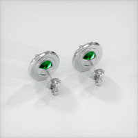 <span>1.14</span>&nbsp;<span class="tooltip-light">Ct.Tw.<span class="tooltiptext">Total Carat Weight</span></span> Emerald Earrings, 18K White Gold 4