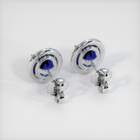 <span>4.56</span>&nbsp;<span class="tooltip-light">Ct.Tw.<span class="tooltiptext">Total Carat Weight</span></span> Sapphire Earrings, 18K White Gold 4
