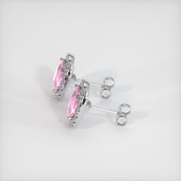 2.08 Ct.Tw. Gemstone Earrings, 18K White Gold 3