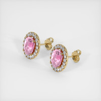 2.08 Ct.Tw. Gemstone Earrings, 14K Yellow Gold 2