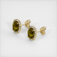 <span>3.10</span>&nbsp;<span class="tooltip-light">Ct.Tw.<span class="tooltiptext">Total Carat Weight</span></span> Gemstone Earrings, 14K Yellow Gold 2