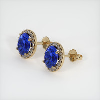 <span>7.83</span>&nbsp;<span class="tooltip-light">Ct.Tw.<span class="tooltiptext">Total Carat Weight</span></span> Sapphire Earrings, 18K Yellow Gold 3