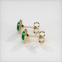 Emerald Earrings 0.48 Ct.Tw.Total Carat Weight 18K Yellow Gold Preview