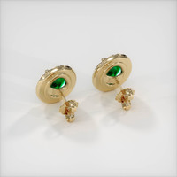 <span>2.22</span>&nbsp;<span class="tooltip-light">Ct.Tw.<span class="tooltiptext">Total Carat Weight</span></span> Emerald Earrings, 18K Yellow Gold 4