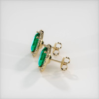 <span>0.73</span>&nbsp;<span class="tooltip-light">Ct.Tw.<span class="tooltiptext">Total Carat Weight</span></span> Emerald Earrings, 18K Yellow Gold 3