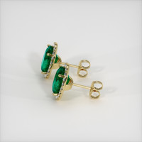 <span>2.42</span>&nbsp;<span class="tooltip-light">Ct.Tw.<span class="tooltiptext">Total Carat Weight</span></span> Emerald Earrings, 18K Yellow Gold 3