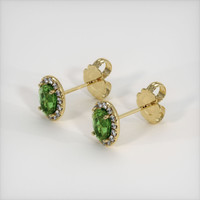 <span>1.34</span>&nbsp;<span class="tooltip-light">Ct.Tw.<span class="tooltiptext">Total Carat Weight</span></span> Sapphire Earrings, 18K Yellow Gold 2