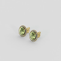 <span>7.62</span>&nbsp;<span class="tooltip-light">Ct.Tw.<span class="tooltiptext">Total Carat Weight</span></span> Green Tourmaline Earrings, 18K Yellow Gold 3