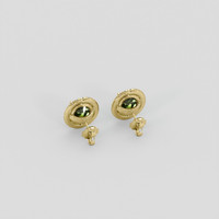 <span>7.62</span>&nbsp;<span class="tooltip-light">Ct.Tw.<span class="tooltiptext">Total Carat Weight</span></span> Green Tourmaline Earrings, 18K Yellow Gold 4