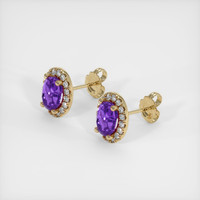 1.62 Ct.Tw. Gemstone Earrings, 18K Yellow Gold 2