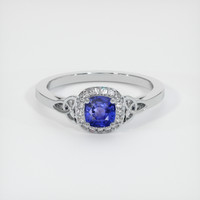 1.08 Ct. Blue Sapphire Ring, Platinum 950 1