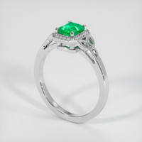 0.80 Ct. Emerald Ring, Platinum 950 2