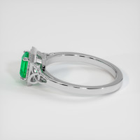 0.80 Ct. Emerald Ring, Platinum 950 4