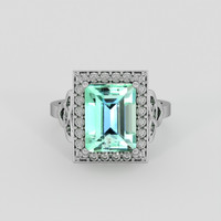 3.42 Ct. Emerald Ring, Platinum 950 1