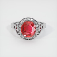 2.66 Ct. Ruby Ring, Platinum 950 1