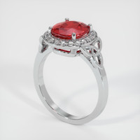 2.66 Ct. Ruby Ring, Platinum 950 2