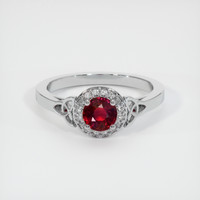 0.68 Ct. Ruby Ring, Platinum 950 1