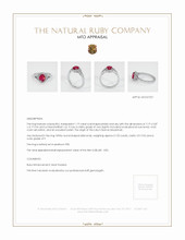 Ruby Ring 1.19 Ct., Platinum 950 Appraisal