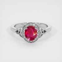 1.19 Ct. Ruby Ring, Platinum 950 1