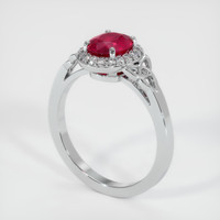 1.19 Ct. Ruby Ring, Platinum 950 2