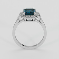 2.03 Ct. Bluish Green Sapphire Ring, Platinum 950 3