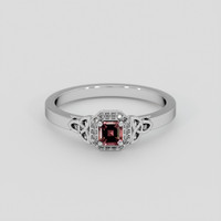 0.25 Ct. Reddish Pink Sapphire Ring, Silver 1