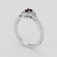 0.25 Ct. Reddish Pink Sapphire Ring, Silver 2