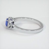 0.79 Ct. Blue Sapphire Ring, 10K White Gold 4