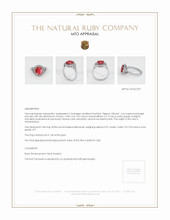 Pave Ruby Ring 2.66 Ct., 14K White Gold Appraisal