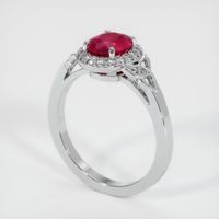 1.19 Ct. Ruby Ring, 14K White Gold 2