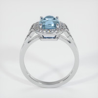 3.48 Ct. Greyish Blue Sapphire Ring, 14K White Gold 3
