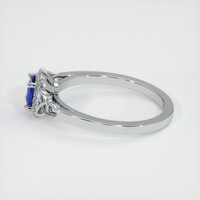 1.08 Ct. Blue Sapphire Ring, 18K White Gold 4